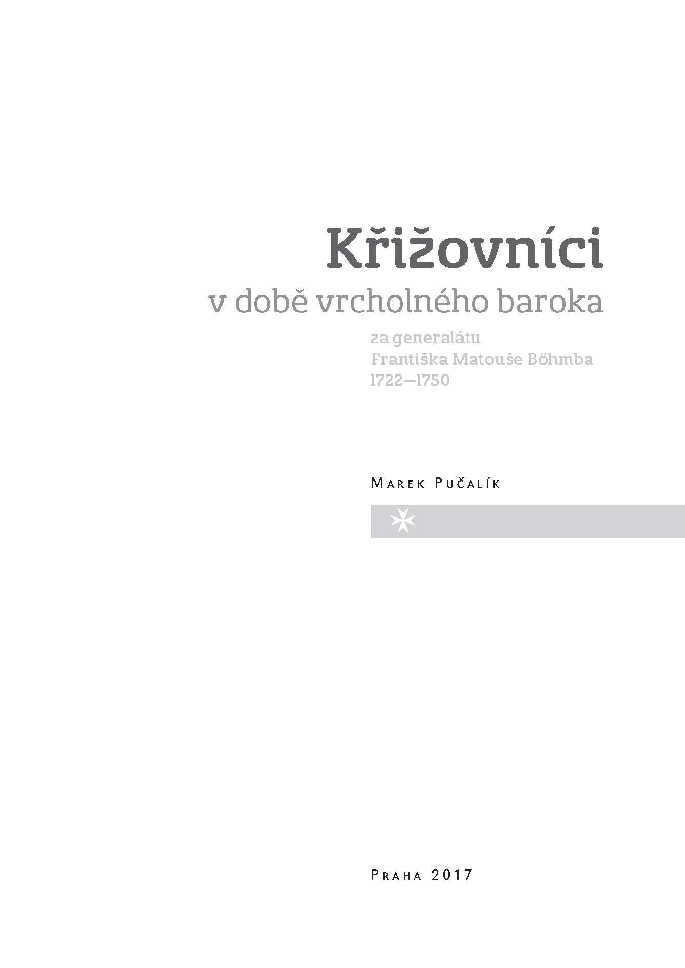 Křižovníci v době vrcholného baroka ukázka-1