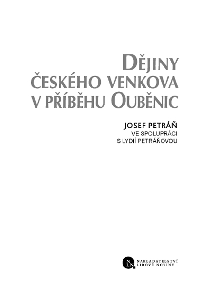 Dějiny českého venkova v příběhu Ouběnic ukázka-1